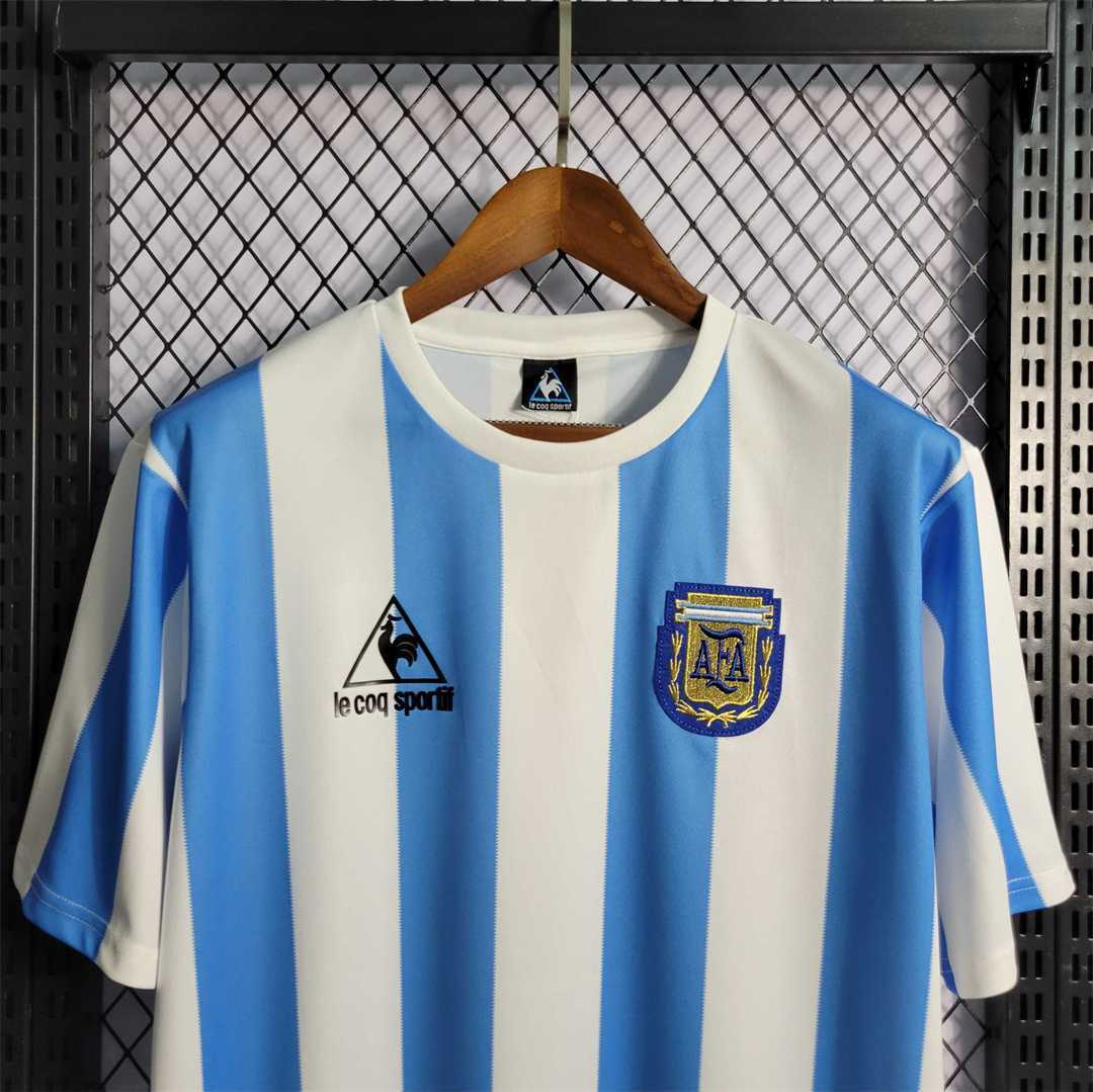 Maradona Argentina home jersey 1986 World Cup Victory