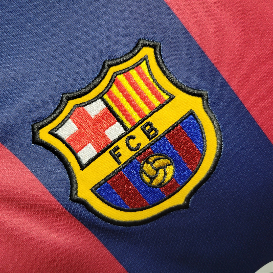 Messi Barcelona Home Long Sleeve Jersey 2014/15