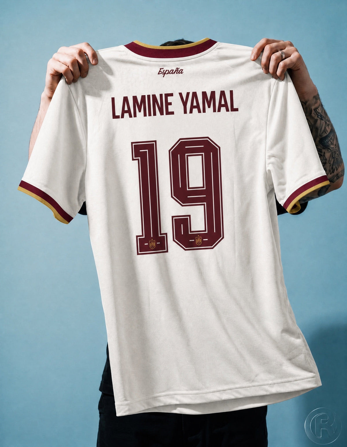 Jersey Lamine Yamal Spain Away 2026 World Cup Winner (2 Stars)