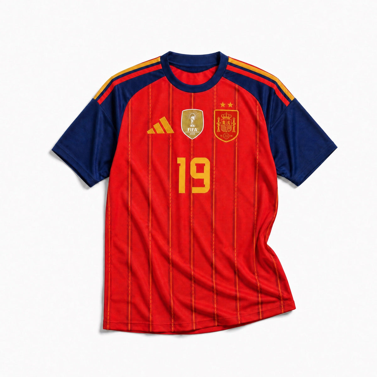 Lamine Yamal Spain Home Jersey 2026 World Cup Winner (2 Stars)